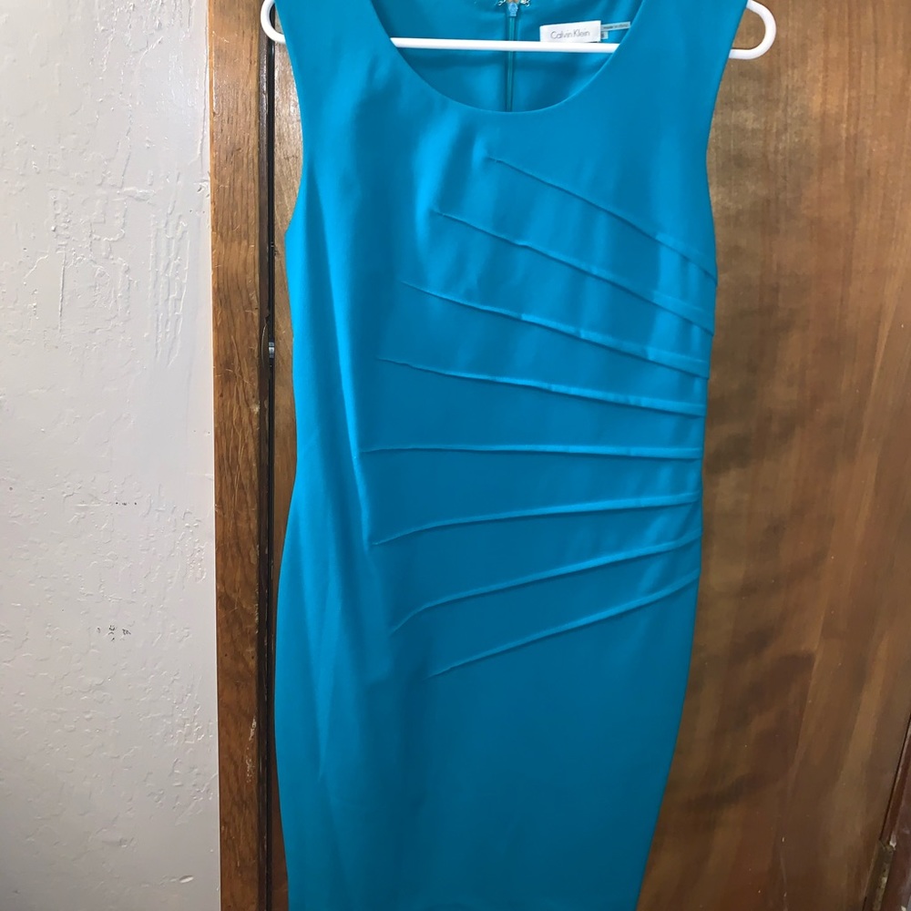 Calvin Klein blue mid dress